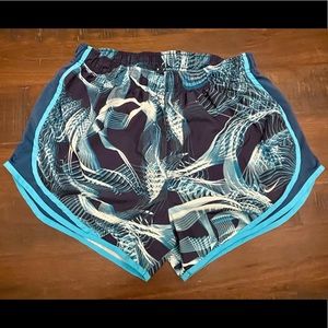 Nike Blue Pattern Dri-Fit Athletic Shorts Size L